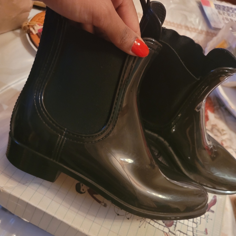 Black patent leather Jeffrey Campbell raincoats Sz 40 - Picture 3 of 7
